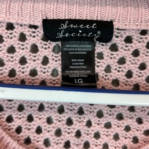 Hot topic Sweet Society Embroidered Fuzzy Monster Girl's Cardigan Set Size Large - Picture 11 of 14